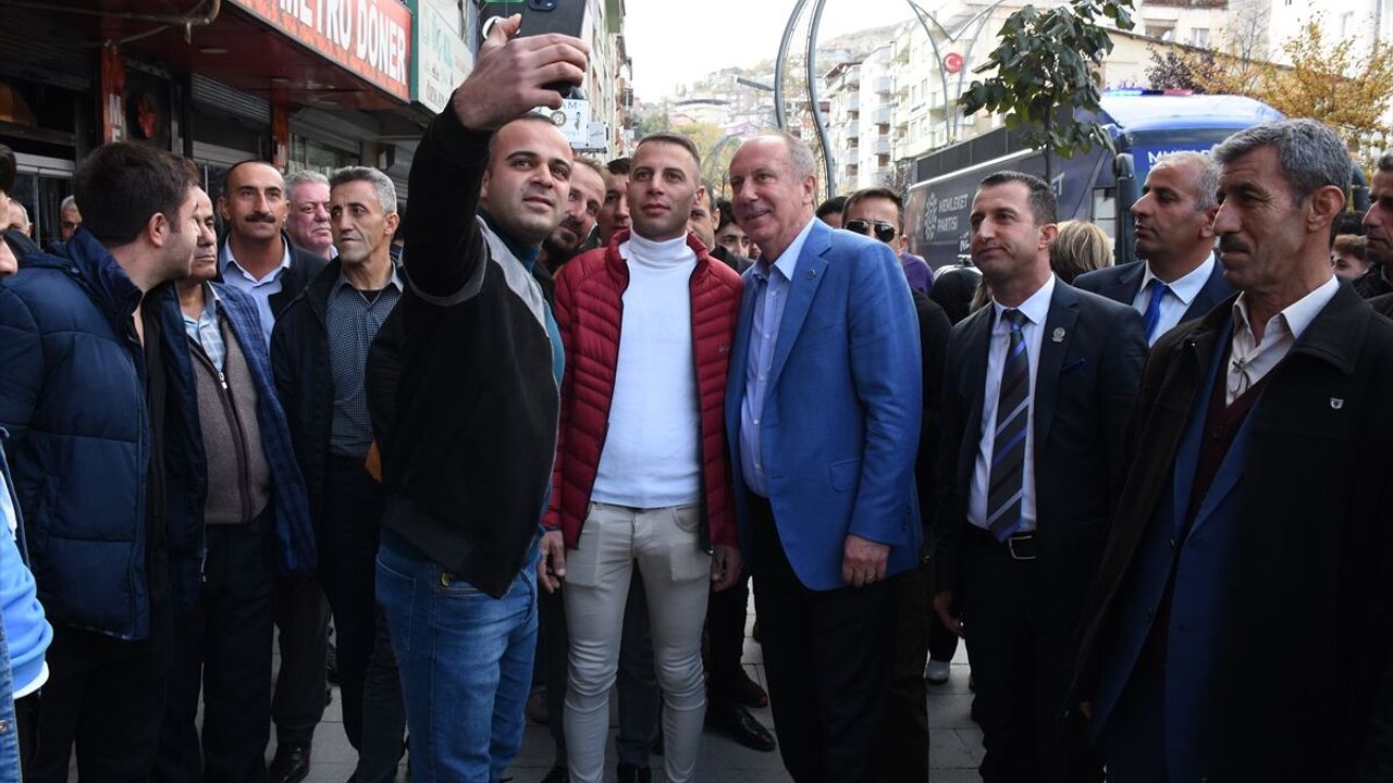 Memleket Partisi Genel Başkanı İnce Hakkari'de esnaf ziyareti gerçekleştirdi