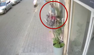 İş Yerine Motosikletle Daldı, Kaskı Hayatını Kurtardı!