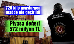 728 kilo uyuşturucu madde ele geçirildi! Piyasa değeri yaklaşık 572 milyon TL