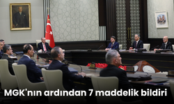 MGK'nın ardından 7 maddelik bildiri