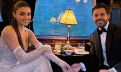 Hande Erçel ile Hakan Sabancı'dan trende aşk pozu