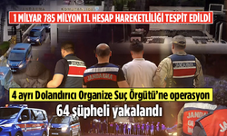 4 ayrı Dolandırıcı Organize Suç Örgütü’ne operasyon: 64 şüpheli yakalandı
