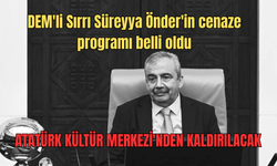 DEM'li Sırrı Süreyya Önder'in cenaze programı belli oldu: ATATÜRK KÜLTÜR MERKEZİ'NDEN KALDIRILACAK