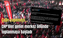 Çağrı yapılmıştı... CHP'liler genel merkez önünde toplanmaya başladı