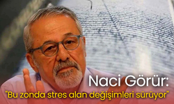Naci Görür: "Bu zonda stres alan değişimleri sürüyor"
