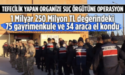 Tefecilik yapan organize suç örgütüne operasyon! 1 Milyar 250 Milyon TL değerindeki 75 gayrimenkule ve 34 araca el kondu