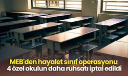 MEB'den hayalet sınıf operasyonu!  4 özel okulun daha ruhsatı iptal edildi
