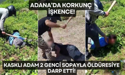 Adana'da kasklı adam 2 genci öldüresiye darp etti!