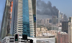 Dubai'de gökdelenden dumanlar yükseldi!