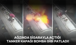 Tanker kapağı bomba gibi patladı!