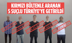 Kırmızı bültenle aranan 5 suçlu Türkiye'ye getirildi