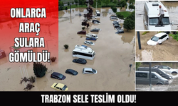 Trabzon sele teslim oldu: Onlarca araç sulara gömüldü!