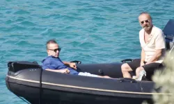 Botla tekneye geçti! Yılmaz Erdoğan, Rıza Kocaoğlu ile birlikte Bodrum tatilinde