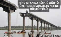 Hindistan'da köprü çöktü! Üzerindeki araçlar nehre düştü: 9 ölü