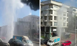 Kadıköy'de Su Borusu Patladı: Tazyikli Su 5 Kat Yükseldi