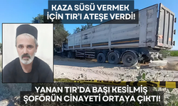 Cinayeti gizlemek için kaza süsü verip TIR'ı ateşe verdi!