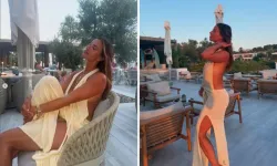 Ferne Mccann Yunanistan’da büyüledi! Cesur yırtmaçlı elbisesiyle tüm bakışları üzerine çekti