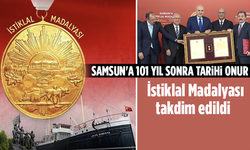 Samsun'a 101 Yıl Sonra Tarihi Onur! İstiklal Madalyası Takdim Edildi