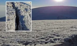 Ağrı Dağı'nda korkutan görüntü! Buzullar yok oluyor, çatlaklar ilk kez bu kadar belirgin