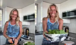 Bennu Gerede’nin videosu sosyal medyayı karıştırdı! Yemek mi yapıyor, aşk mı yaşıyor?
