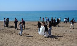Antalya'da deniz kaplumbağalarının yuvalama öncesi sahilde temizlik yapıldı