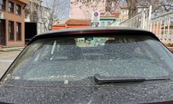 Tekirdağ'da toz taşınımı nedeniyle araçların üzeri tozla kaplandı