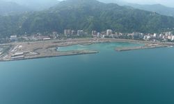 Rize Şehir Hastanesi deniz dolgu çalışmalarında sona yaklaşıldı
