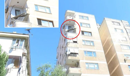 Maltepe'de 9 katlı binada balkon çöktü!