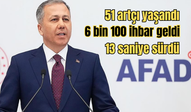 Bakan Yerlikaya’dan kapsamlı deprem açıklaması