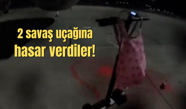 Scooterlı aktivistler gizlice askeri RAF hava üssüne girdi