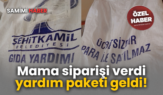 Mama siparişi verdi yardım paketi geldi!