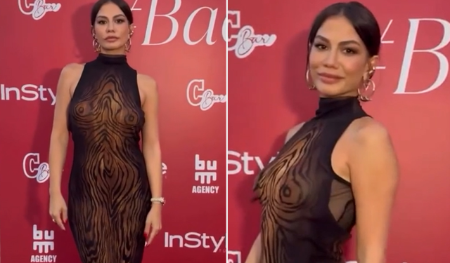 Demet Özdemir Transparan Elbisesiyle Şaşırttı! Gören Dönüp Bir Daha Baktı