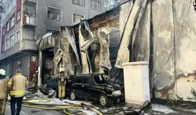 Bağcılar’da Yangın Paniği: Oto Tamircisinde Korkutan Alevler