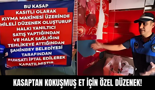 Gaziantep'te Kasaptan Kokuşmuş Etlere Özel Düzenek!