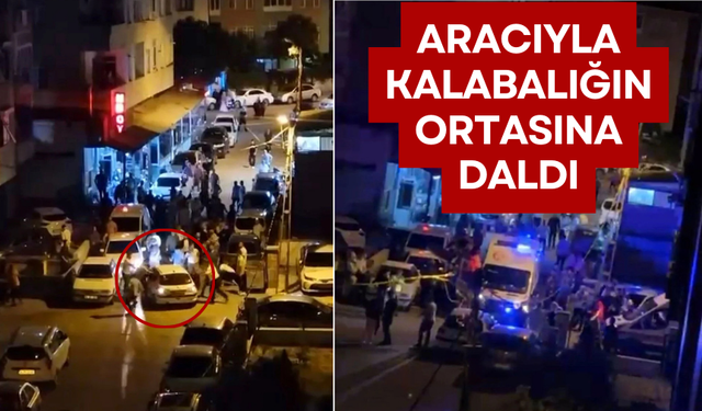 Aracıyla Kalabalığın Ortasına Daldı!