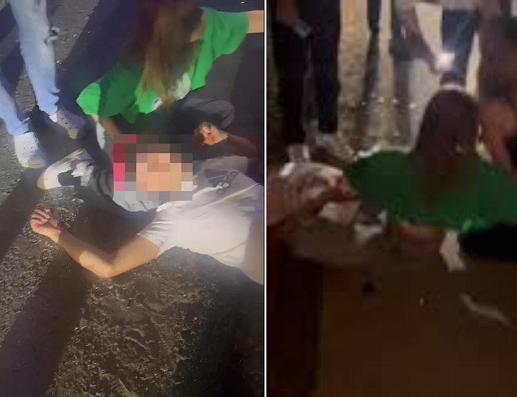 Yaralı arkadaşını dizine yatırıp, başından ayrılmadı!