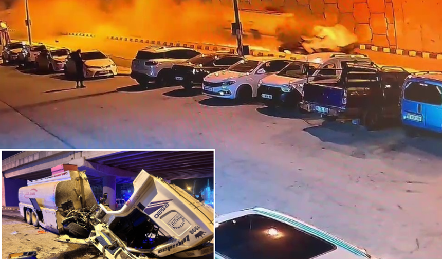 Hatay'da freni patlayan arazöz faciası kamerada!
