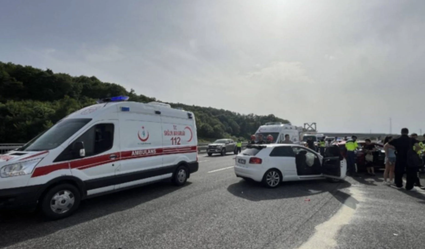 Kuzey Marmara Otoyolu'nda zincirleme kaza