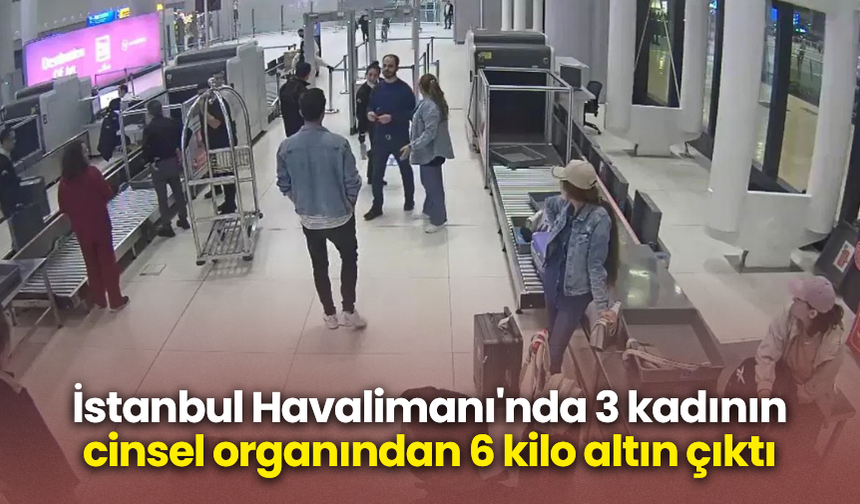 İstanbul Havalimanı'nda 3 kadının cinsel organından 6 kilo altın çıktı