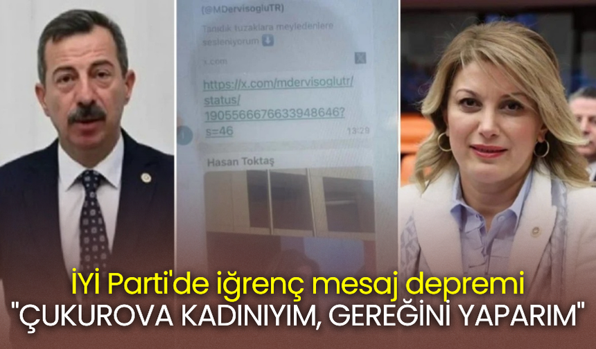 İYİ Parti'de iğrenç mesaj depremi