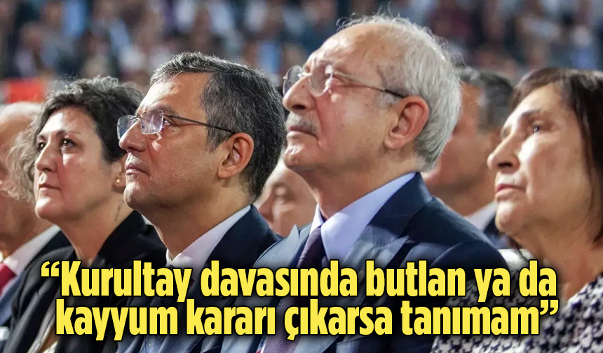 CHP lideri Özgür Özel’den “tanımam” çıkışı!