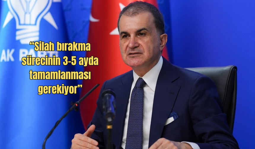 Ömer Çelik'ten 'Terörsüz Türkiye' açıklaması