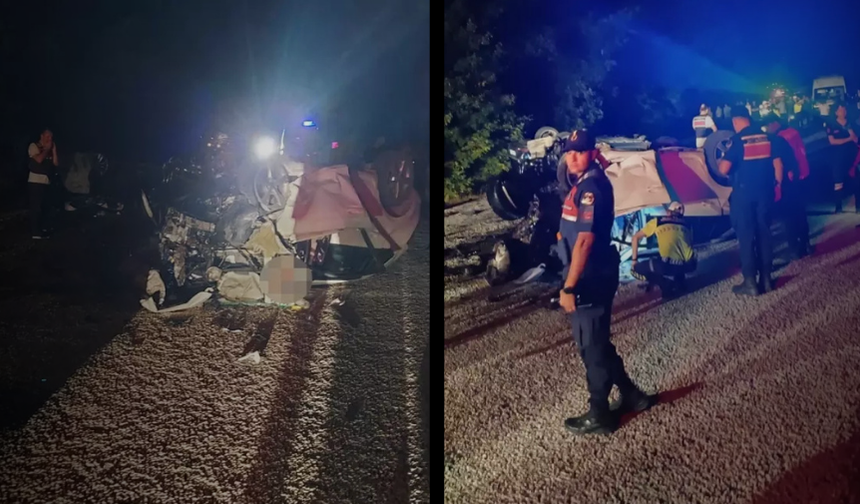 Çanakkale'de İki Otomobil Kafa Kafaya Çarpıştı, 6 Kişi Hayatını Kaybetti