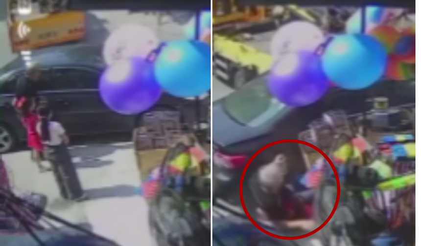 Kaldırımdaki Yaşlı Adam 2 Torunuyla Otomobilin Altında Kaldı!