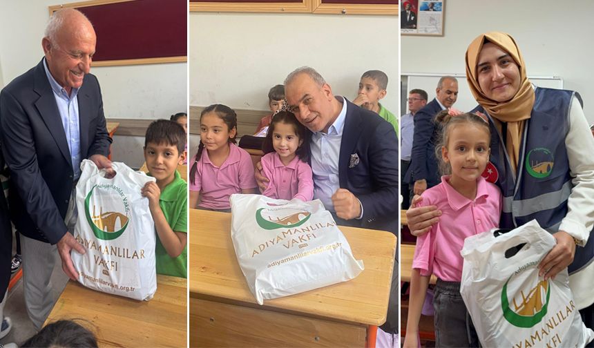 Adıyamanlılar Vakfı’ndan 4.000 Öğrenciye Eğitim Desteği! “İlk Adım, İlk Umut” Projesiyle kırtasiye setleri dağıtıldı