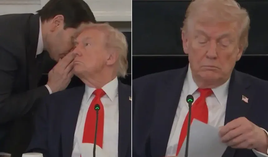 Trump, basın toplantısını neden erken bitirdi? Marco Rubio’nun verdiği not neydi?
