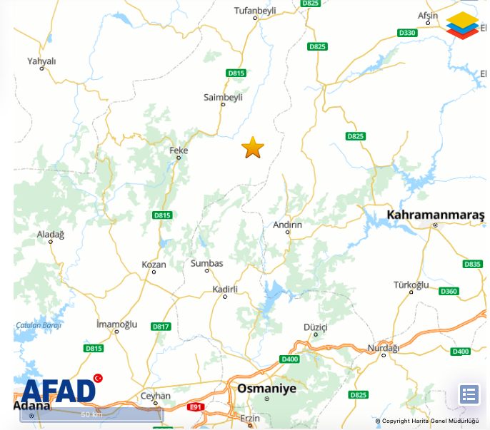 Adana'da son dakika deprem