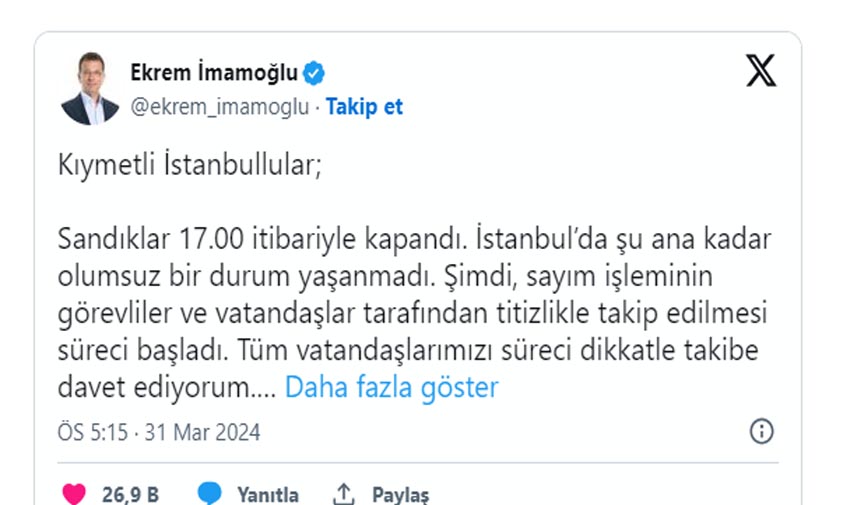 ekrem imamoğlundan çağrı