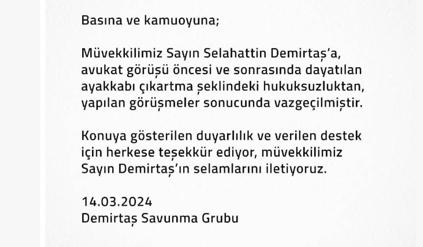 Demirtaş savunma grubu basın açıklaması yaptı