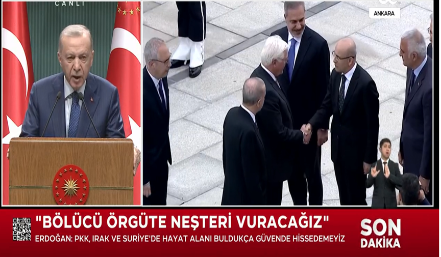 Cumhurbaşkanı Erdoğan kabine toplantısı sonrası konuşma yapıyor